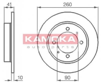 Гальмівні диски KAMOKA 1031772 (фото 1)