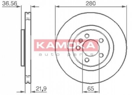 Тормозной диск KAMOKA 1031856 (фото 1)