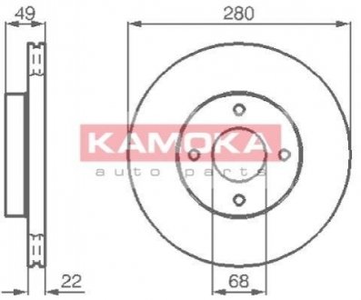 Гальмівні диски KAMOKA 1031918