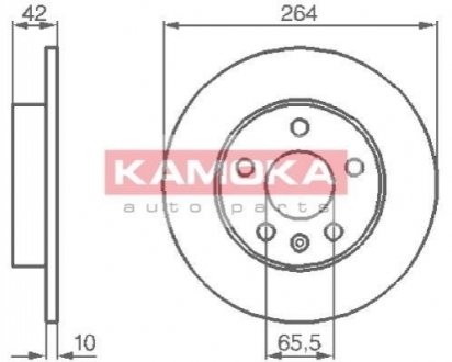 Гальмівний диск KAMOKA 1032088