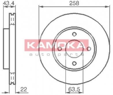 Тормозные диски KAMOKA 1032144 (фото 1)