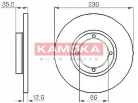 Гальмівні диски KAMOKA 1032152 (фото 1)