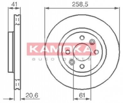 Тормозной диск KAMOKA 1032192 (фото 1)