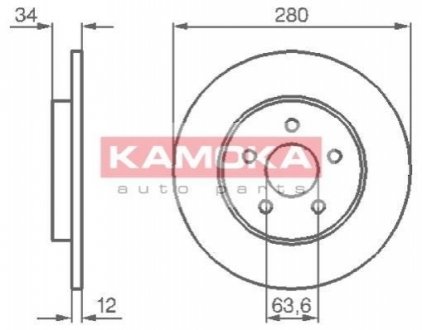 Тормозной диск KAMOKA 1032252