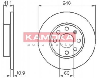 Гальмівний диск KAMOKA 1032258 (фото 1)