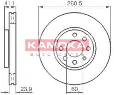 Гальмівний диск KAMOKA 1032262