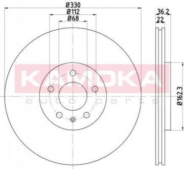 Гальмівні диски KAMOKA 103238 (фото 1)
