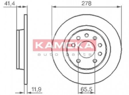 Гальмівні диски KAMOKA 1032576 (фото 1)
