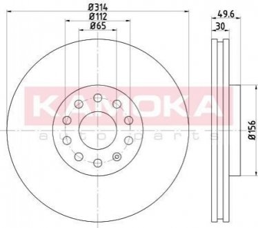 Гальмівні диски KAMOKA 103308 (фото 1)