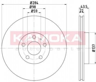 Гальмівні диски KAMOKA 103312 (фото 1)
