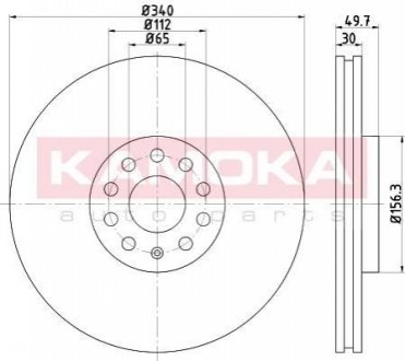 Гальмівні диски KAMOKA 103313 (фото 1)