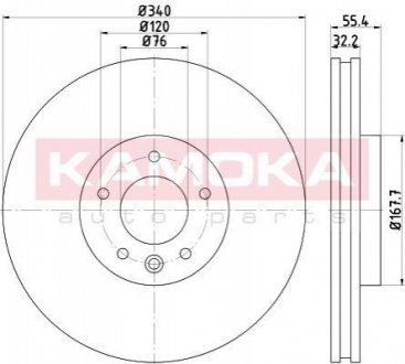 Гальмівні диски KAMOKA 103319 (фото 1)
