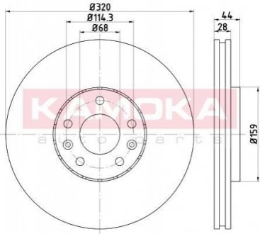 Тормозные диски KAMOKA 1033454 (фото 1)