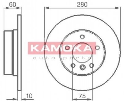 Тормозные диски KAMOKA 103498 (фото 1)