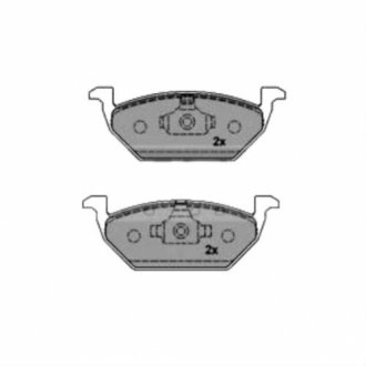 Комплект гальмівних колодок, дискове гальмо KAMOKA JQ1012188 (фото 1)
