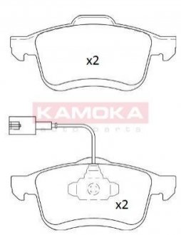 Комплект тормозных колодок, дисковый тормоз KAMOKA JQ101239