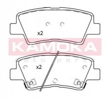 Комплект тормозных колодок, дисковый тормоз KAMOKA JQ101268 (фото 1)