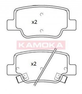Комплект гальмівних колодок, дискове гальмо KAMOKA JQ101269