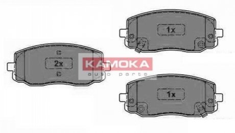 Комплект тормозных колодок, дисковый тормоз KAMOKA JQ1013566