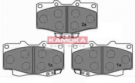 Комплект тормозных колодок, дисковый тормоз KAMOKA JQ1013704 (фото 1)