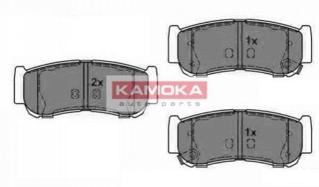 Комплект тормозных колодок, дисковый тормоз KAMOKA JQ1013820 (фото 1)
