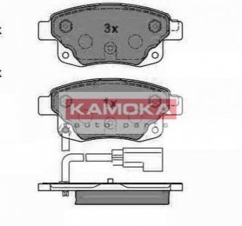 Комплект гальмівних колодок, дискове гальмо KAMOKA JQ1013860 (фото 1)