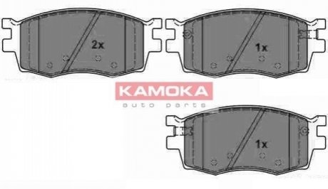 Комплект тормозных колодок, дисковый тормоз KAMOKA JQ1013910 (фото 1)