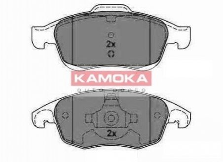 Комплект тормозных колодок, дисковый тормоз KAMOKA JQ1013942 (фото 1)