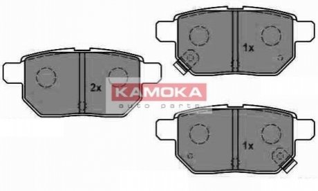 Комплект тормозных колодок, дисковый тормоз KAMOKA JQ1018084 (фото 1)