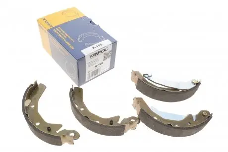 Колодки тормозные (задние) daewoo matiz 98- (барабанные) (180x30) Kampol K-106