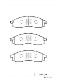 Комплект тормозных колодок, дисковый тормоз KASHIYAMA D1173M