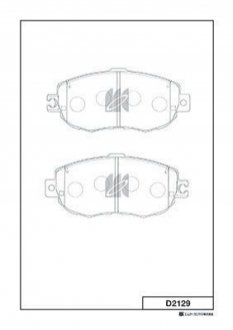 Комплект тормозных колодок, дисковый тормоз KASHIYAMA D2129