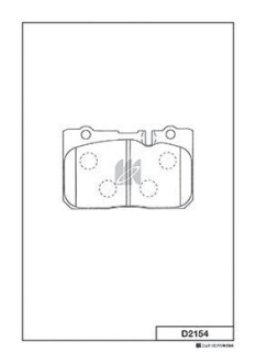 Комплект тормозных колодок, дисковый тормоз KASHIYAMA D2154
