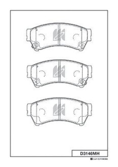Колодки дискового гальма KASHIYAMA D3146MH