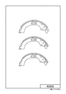 Колодки барабанного тормоза KASHIYAMA K2333 (фото 1)