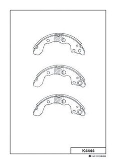 Тормозные колодки, барабанные KASHIYAMA K4444