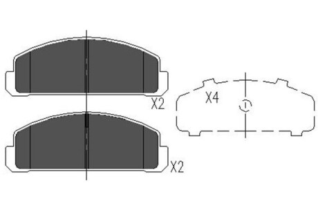 Гальмівні колодки дискові mazda 323/323 estate/wagon KAVO PARTS KBP4515