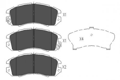 Subaru гальмівні колодки передн. impreza,legacy KAVO PARTS KBP-8010