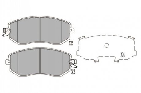Комплект тормозных колодок, дисковый тормоз KAVO PARTS KBP-8025 (фото 1)
