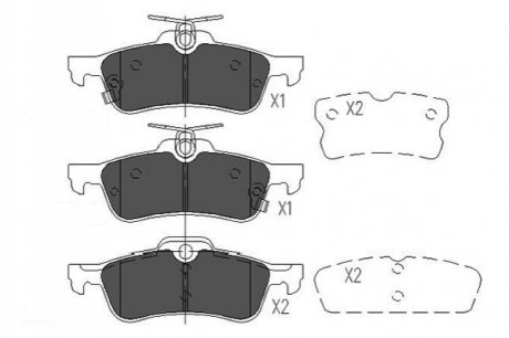 Тормозные колодки (задние) honda civic ix 1.4-2.2d 12- KAVO PARTS KBP-9106 (фото 1)