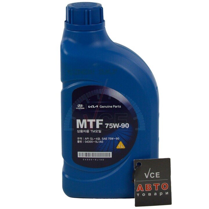 Масло трансмиссионное MTF Gear Oil GL-3/4 75W90 1л Kia/Hyundai/MOBIS 04300-5L1A0 (фото 1)