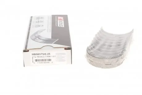 Вкладыши коренные renault trafic 1.6 dci 14- (+0.25) KING MB5837SI0.25