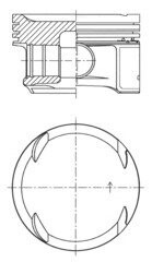 Поршень двигуна mb m271 82,00 Kolbenschmidt 41725600