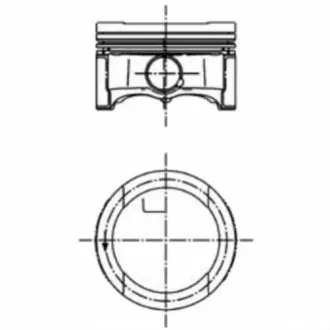 Поршень з кільцями VAG 81,01 1,6 97- (KS) Kolbenschmidt 99792600