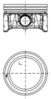 Поршень с кольцами vag 77.01 1.4 bca/bky (вер-во ks) Kolbenschmidt 99913621
