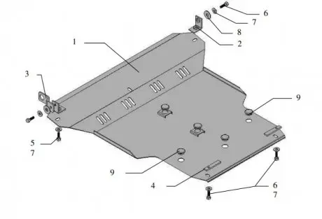 Захист двигуна на CHERY: Tiggo Kolchuga 1.0084.00