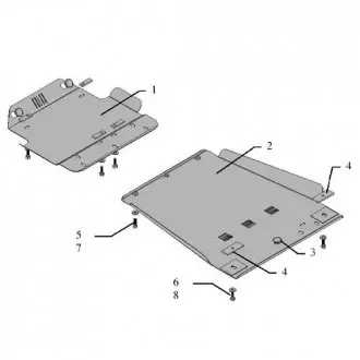 Захист двигуна на LEXUS: LX 470. TOYOTA: Land Cruiser 100 Kolchuga 1.0107.00