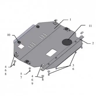 Защита двигателя на CHEVROLET: Captiva Kolchuga 1.0209.00