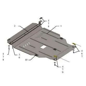 Защита двигателя на HYUNDAI: Accent RB (Solaris) IV. KIA: Rio 3 Kolchuga 1.0333.00