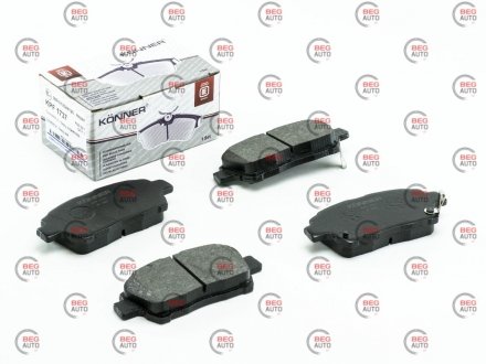 Колодки гальмівні передні Geely MK, BYD-F3, Toyota Corolla 04-,Yaris 99- (Könner) Konner KPF-1737